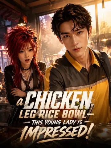 A chicken leg rice bowl—this young lady is impressed! poster