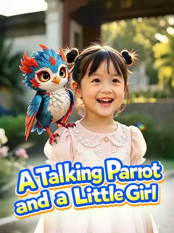 A Talking Parrot and a Little Girl poster