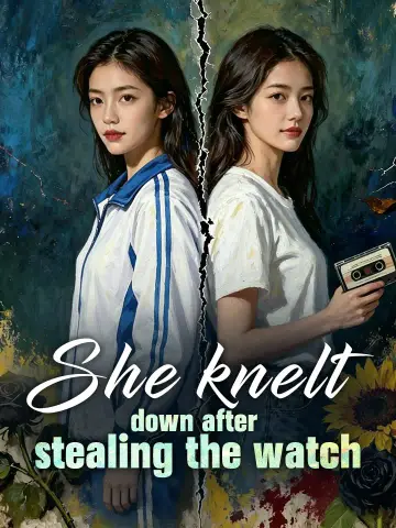 She knelt down after stealing the watch poster