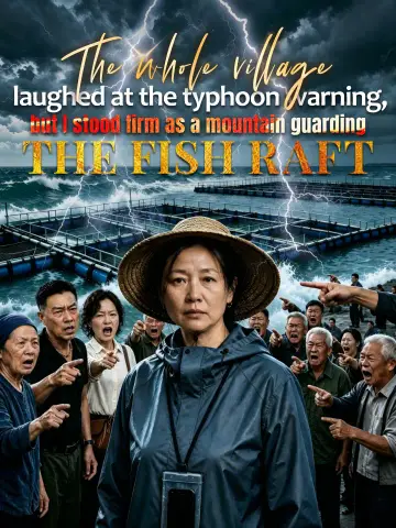 The whole village laughed at the typhoon warning, but I stood firm as a mountain guarding the fish raft poster