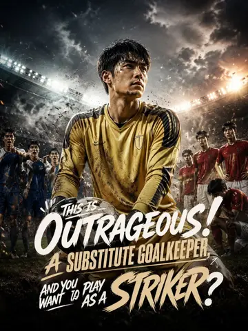 This is outrageous! A substitute goalkeeper, and you want me to play as a striker? poster