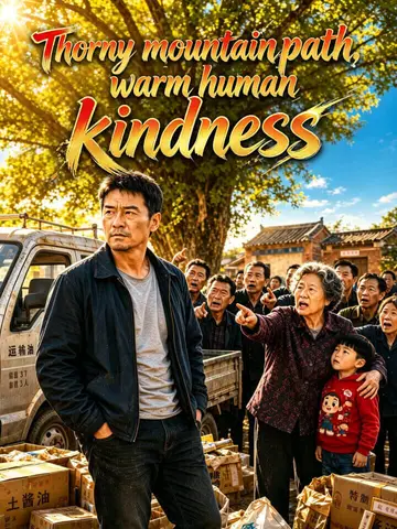 Thorny mountain path, warm human kindness poster