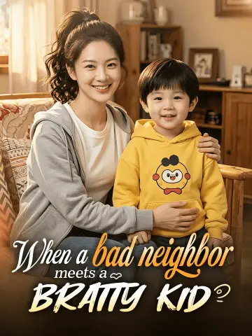 When a bad neighbor meets a bratty kid poster